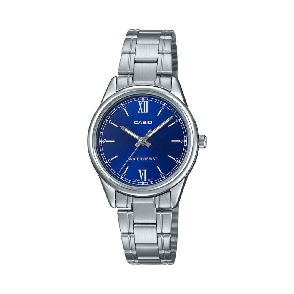 Casio Women’s Blue Dial Stainless Steel Bracelet Watch – Casio LTP‑V005D‑2B2UDF